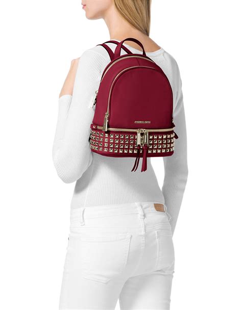 michael kors red and black backpack|Michael Kors women backpack.